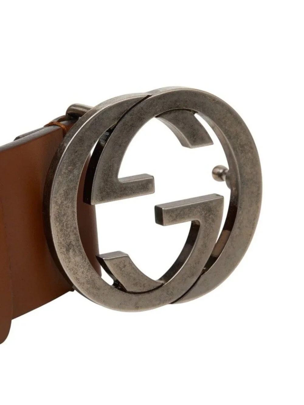 Gucci Interlocking 105 42 Brown Leather Belt